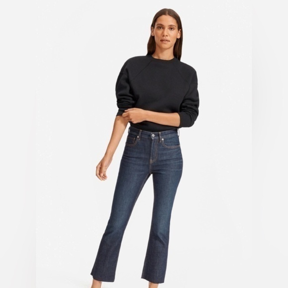 NWOT Everlane High Rise Boot Cut Frayed Jeans